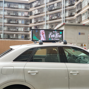 Led sk&aelig;rm display til Taxi Top 