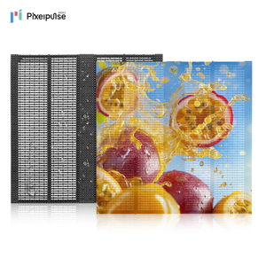 Outdoor Transparent Grille LED -skärm för reklam 